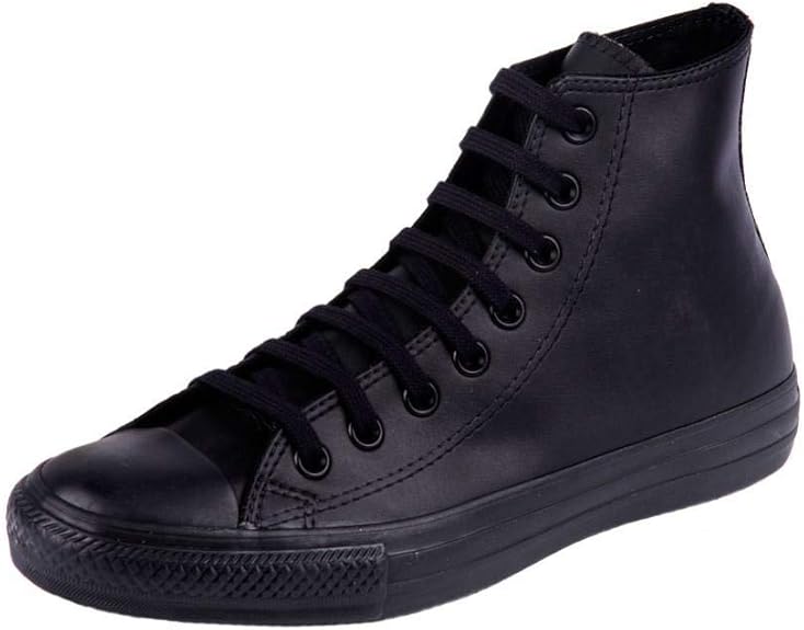 all star monochrome preto cano medio