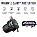 LiDiVi 2 USB Charger Socket Power Outlet 2.1A & 2.1A with 12-24V Voltmeter Green LED Digital Display for Car Boat Marine Mobile…