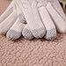 ELMA Women's Wool Knitted Winter Gloves Mittens Super Warm Lined Texting Touchscreen (One size, White)