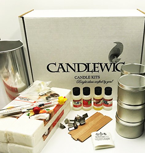 Candlewic 58247 Coconut & Apricot Wood Wick Candle Kit