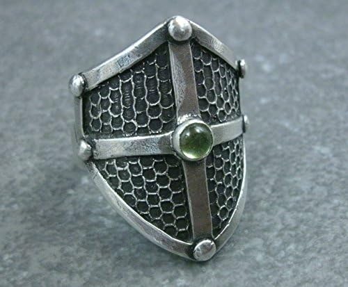 Fine Silver Shield Ring- Speaker Grate- Car Grill