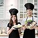 Syntus Apron Chef Hat Set, Adjustable bib Apron Baker Chef Hat Women Men, Black