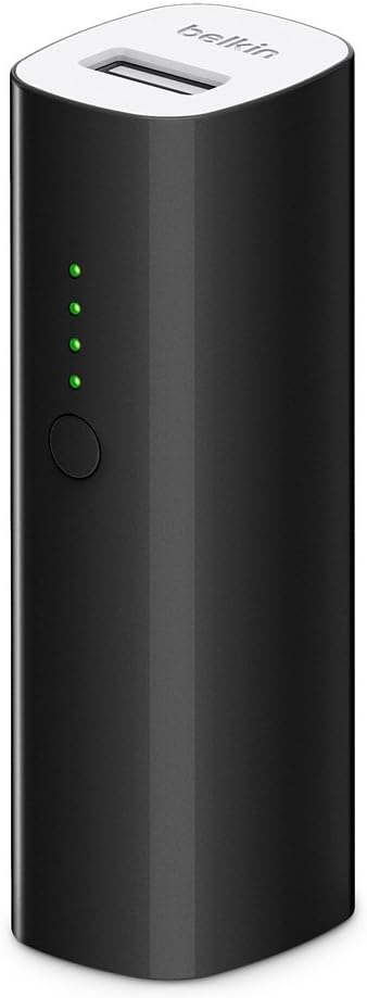 Belkin Power Pack 2000 mAh Portable Charger / Power Bank / Battery Pack with 6-Inch Micro USB Cable (Black)