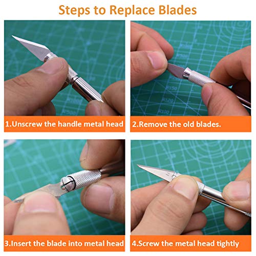 Art Knife, Lehosek Precision Art Carving Knife 2 Handles with 60 Blades