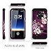Hocase Galaxy S9 Case w/Unique Flower Pattern Design, Sturdy 3-Piece Heavy Duty Shockproof Protection Hard Armor Cover Rubbery Protective Case for Samsung Galaxy S9 2018 - Royal Purple