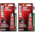 Loctite 290 Threadlocker for Automotive Pre-Assembled Fasteners: Medium-Strength, High-Temp, Anaerobic, Works on All Metals | Green, 6 ml Tube (PN: 37423-487234) (Pack of 2)