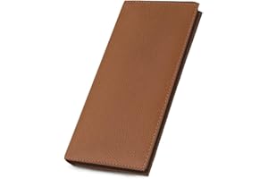123 Cheap Checks Light Brown Basic Genuine Leather Checkbook Cover For Men & Women