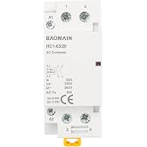 BAOMAIN 110V AC 2-Pole 63A Modular Contactor, 2NO, DIN Rail Mount | HC1-63 2P BCT-63 2P 63Amp 2 Normally Open AC110V Contactor For HVAC,Motor,Pump,and Lighting Control