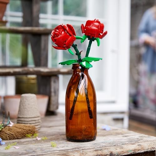 Botanicals Rosen - Kunstblumen Set - Geschenk zum Muttertag - Schreibtischdeko oder Blumendeko - Modellbau für Frauen und Männer - 40460
