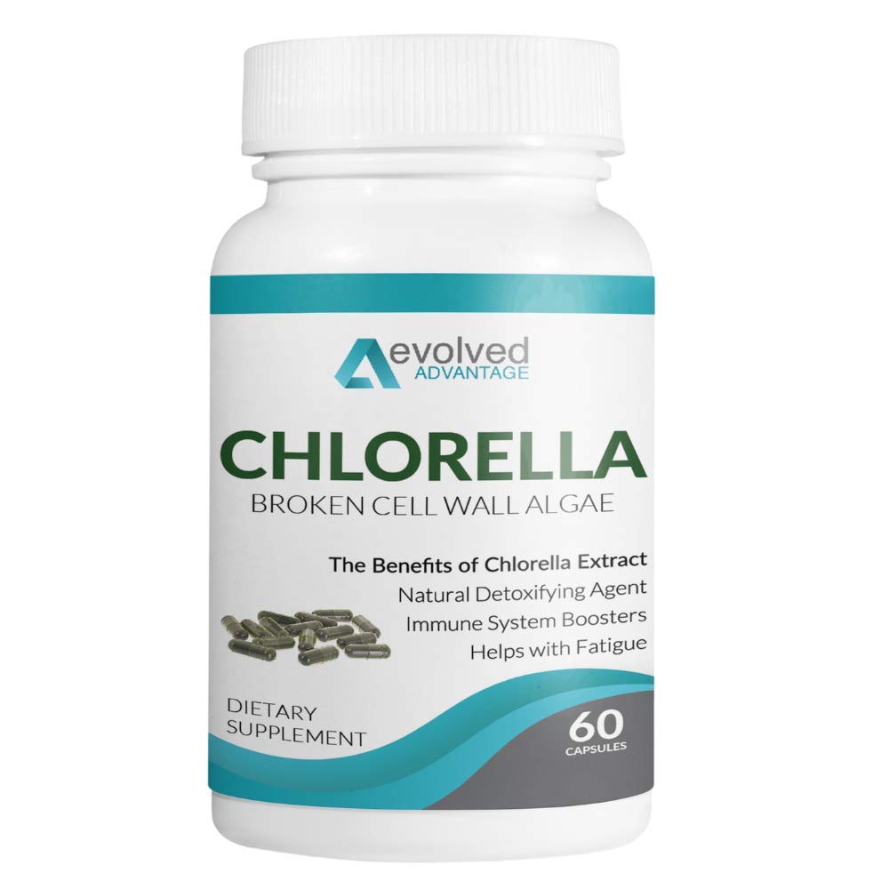 Chlorella Extract Tablets - 600mg Per Serving - Immune Support – Broken Cell Wall Algae Superfood – Complete Protein Source- Organic and Non-GMO - Dietary Supplement - 60 Capsules