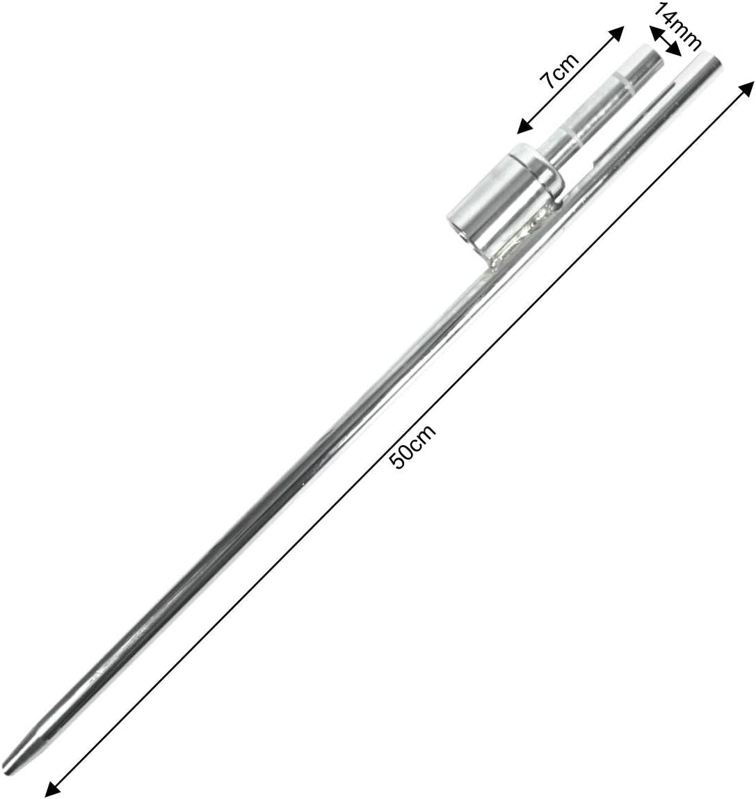 Lomo Rotating Ground Spike for feather or teardrop flags, Silver, 53cm x 5cm - Image 3