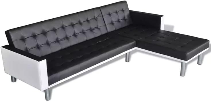 Amazon Com Vidaxl Black Sofa Day Bed Lounge Suite Chaise Futon
