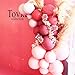 Captank Pink Pastel Garland Kit: 106 Red Fuschia Latex Balloons, 16ft Strip Tape, 100 Dot Glue, Ribbon for Kids Adult Birthdays Weddings Party