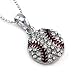 Soulbreezecollection Baseball Sports Pendant Necklace Teens Clear Rhinestones Sports Fashion Jewelry