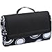 APOLLO WALKER Large Picnic Blanket Tote with Waterproof Backing for Outdoor, Picnic, Beach, Camping, Black