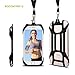 2 in 1 Cell Phone Lanyard Rocontrip Strap Case Holder with Detachable Neckstrap Universal for Smartphone iPhone 8,7 6S iPhone 6S Plus,Samsung Galaxy Google Pixel 4.7-6.5 inch（2-Black