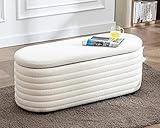 DM Furniture Storage Ottoman Bench Upholstered