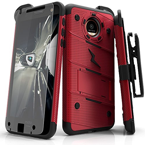 Motorola moto z force case, zizo [bolt series] w/ [moto…