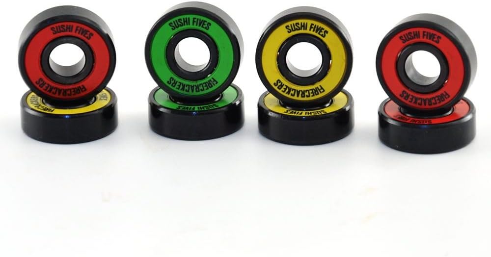 Sushi Skateboard Bearings Firecracker ABEC Fives