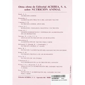 ALIMENTACION DE LOS RUMIANTES