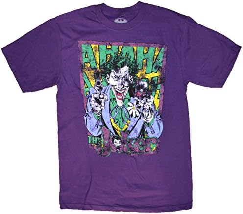 DC Comics Assorted Superman And Joker T-Shirts (XL, Dark Purple (Joker))