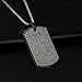 Al-Ameen Ayatul Kursi Muslim Arabic Printed Pendant Necklace Stainless Steel with Rope Chain Men Women Islamic Quran Arab Fashion Jewelry (Black)