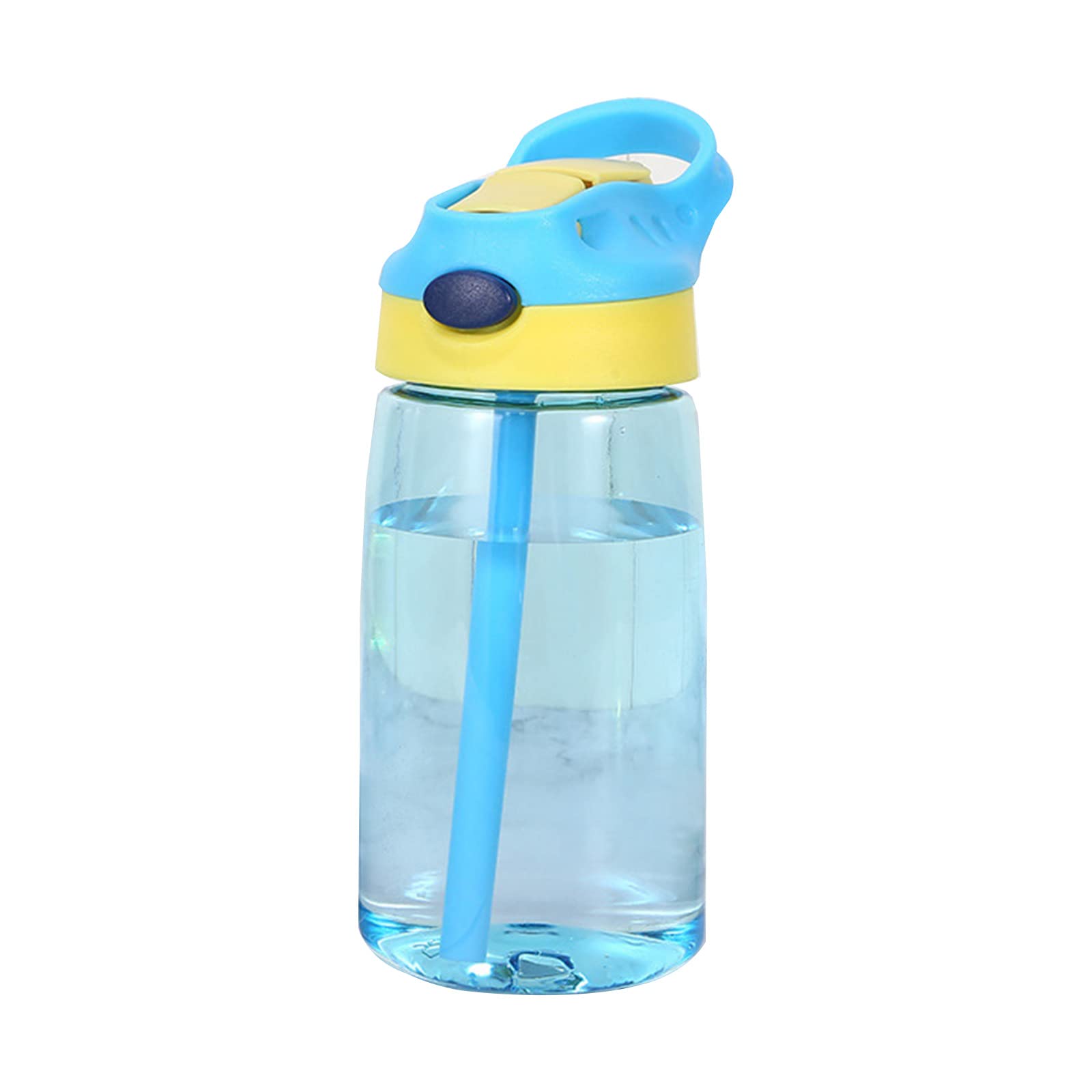 Kids Water Bottle 480ml with Straw, BPA Free, Leak-Proof, Water Drinking Bottle for Boys & Girls, Reusable Water Bottle for School Nursery Sports Picnic (Blue)