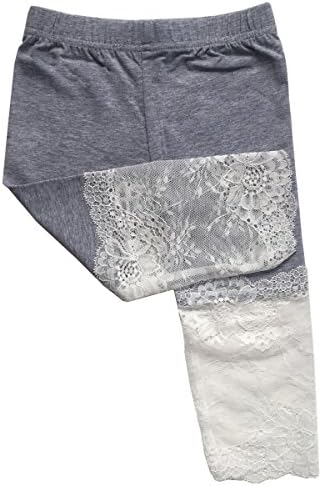 SailGoal Little Girls Summer Soft Cotton Lace Tight Leggings Comfy Shorts Pants