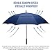 BAGAIL Golf Umbrella 68/62/58 Inch Large Oversize Double Canopy Vented Automatic Open Stick Umbrellas for Men and Women(Navy,62 inch)