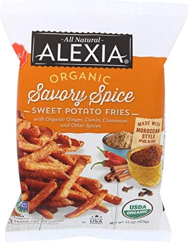 Alexia Foods, Fries Sweet Potato Savory Spice Organic, 15 Ounce