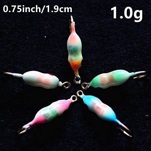 Krazywolf 25 Pieces Glow Ice Fishing Jig Kit