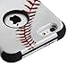 Wydan iPhone 6S Plus 6 Plus 5.5 Inch Case - TUFF Impact Hybrid Hard Gel Shockproof Case Cover For iPhone 6 Plus 5.5 Inch - Baseball For Apple