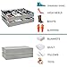 Under Bed Shoe Storage Organizers and Cotton Fabric Bags, 2 Pc Shoe Organizers with Adjustable Dividers and 2 Pc Cotton Storage Bags with Large Capacity for Storing Footwear, Clothes, Coats, and Linen