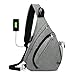 Cross Body Shoulder Backpack Bag - Packable Sling Chest Bag Rucksack (Gray)