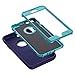 Ai-case Built-in Screen Protector Tough 4 in1 Rugged Shock Proof Cover with Kickstand for iPhone 6/6S Plus - Purple/Blue