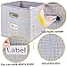 Homyfort Cloth Storage Bins, Foldable Cubes Box Basket Organizer Container Drawers with Dual Plastic Handles for Closet, Bedroom, Toys,Set of 4 Light Grey 13