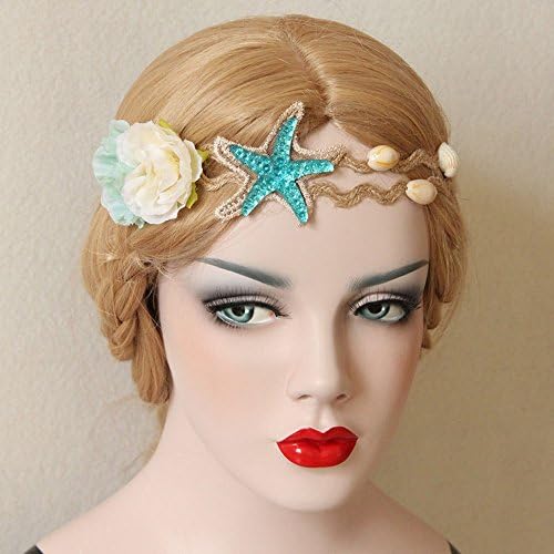 Women Lady Wedding Mermaid Cosplay Hair Garland Jewelry Beach Bohemian Headband