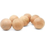 3 inch Wooden Round Ball, Bag of 2 Unfinished Natural Round Hardwood Balls, Smooth Birch Balls, for Crafts and DIY Projects (