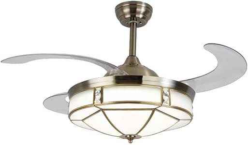 Lámpara de techo invisible, abanico de hojas invisible, con ventilador