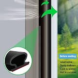 Zayejod 6M D-Shape Rubber Weather Stripping Door Seal Self-Adhesive Black view 9