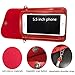 Vegan Leather Womens Crossbody Cell Phone Purse Holder Wallet Red