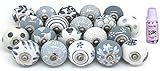 K Karmakara 25 Ceramic knob in Various Style … (20 Grey & White)