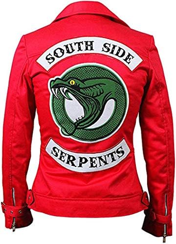 Womens Riverdale Red Southside Serpents Leather Jacket