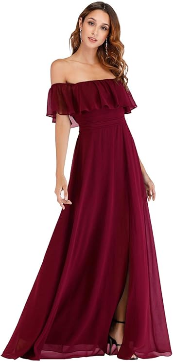 Abendkleid mit Rüschen