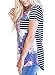 LOSRLY Women Floral Printed Tops Striped Blouse Short Sleeve T Shirt with Pocket-Light Purple XL 16 18