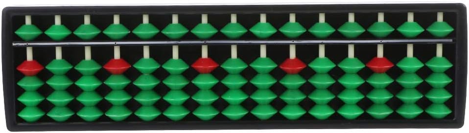 Plastic Abacus Soroban 15 Rods Beads Column School Learning Counting Tool for Math Business