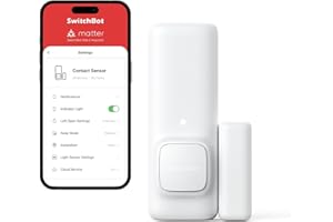 SwitchBot Door Alarm Contact Sensor - Smart Home Security Wireless Window Alarm and Door Sensor, Add SwitchBot Hub Mini to be
