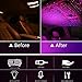 2019 Romantic Auto Roof Star Projector Lights, Flexible Romantic Galaxy USB Night Lamp Fit All Cars Ceiling Decoration Light Interior Ambient Atmosphere -No Need to Install (Red-Purple)