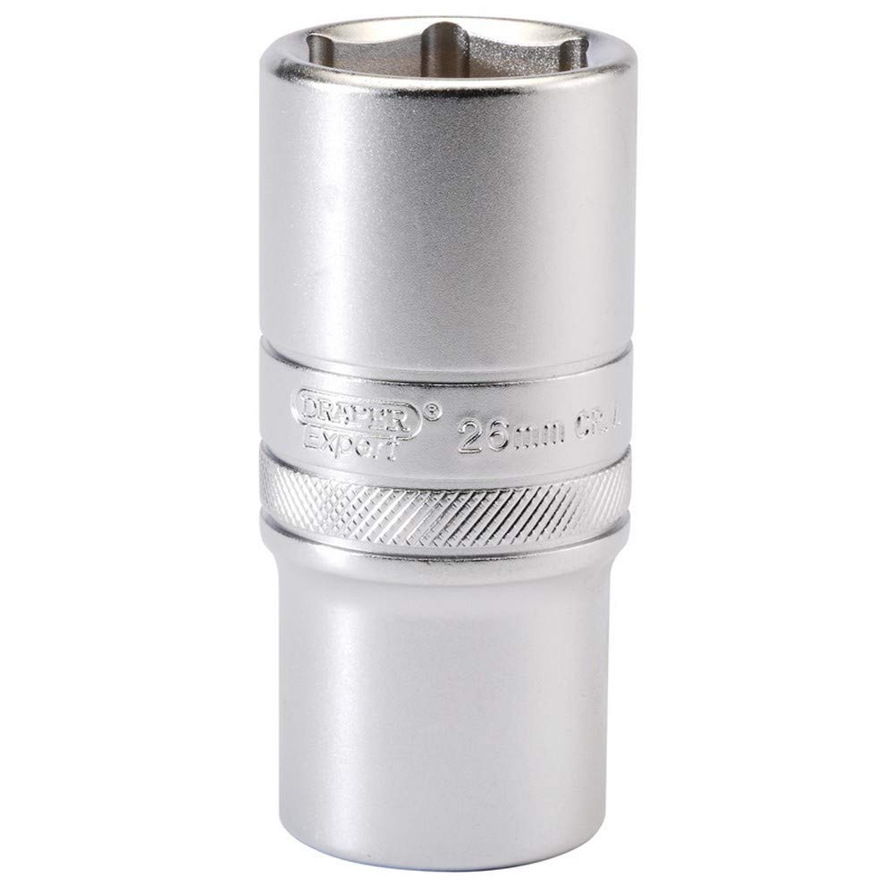 Draper 16656 1/2" Square Drive Hi-Torq 6 Point Deep Socket, 26mm Size — image 1