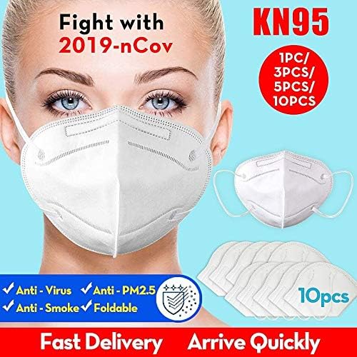 10PCS Masks N95/KN95 Anti-fog, Dust-proof, Breathable and PM2.5 Disposable FFP3 Masks for Men, Women and Kids